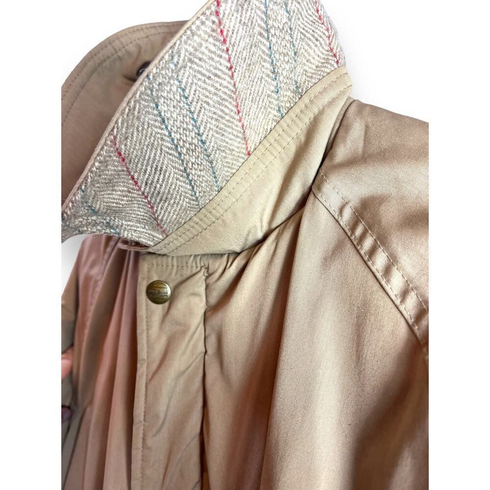 Vtg LL Bean Tan Thinsulate Wool Lined Parka Coat | Mens LARGE | USA Vintage - Picture 11 of 11